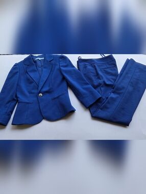 ANTONIO MELANI Royal Blue Tailored Blazer & Pants Set Size 0